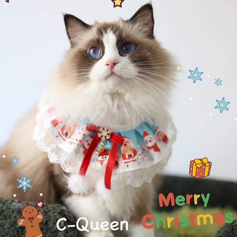 すぐにお届け】猫ちゃんのXmasアイテム☆C-Queen クリスマスカラー
