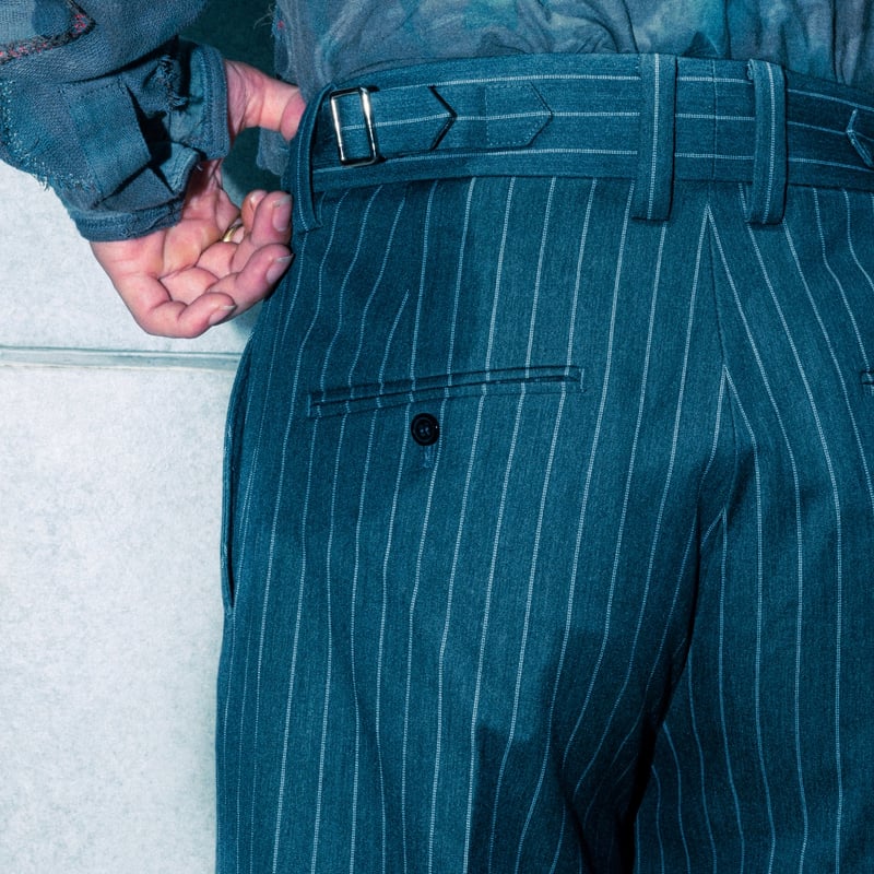 STRIPE FLARE SLACKS【GRAY】 | SHIKITARI
