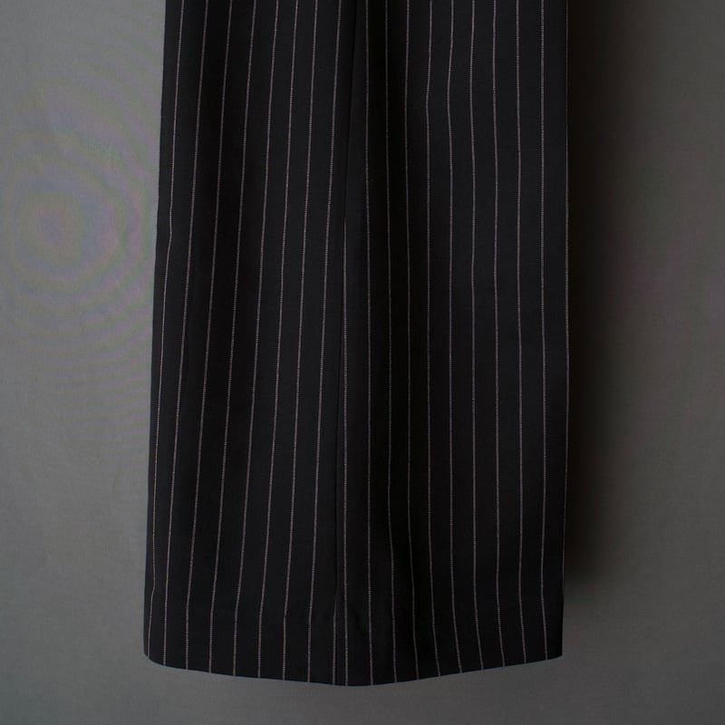 STRIPE FLARE SLACKS【BLACK】 | SHIKITARI