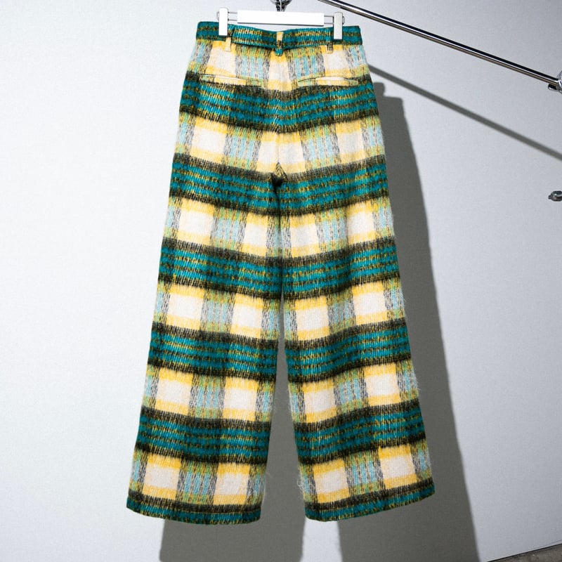 SHAGGY CHECK PANTS【BLUE】 | SHIKITARI