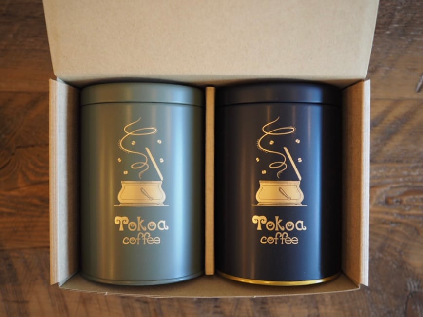 Tokoa coffee 缶 Blend Box 200g×2(モスグリーン&ネイビー) |
