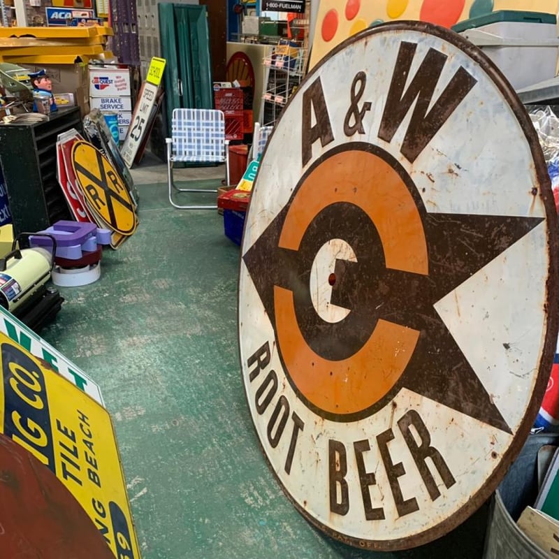 A＆W エーアンドダブリュ ヴィンテージサイン 看板 | BigBear Online Store