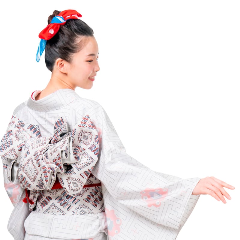 大島紬 秋名バラ×ミャクミャク（大阪・関西万博公式ライセンス商品