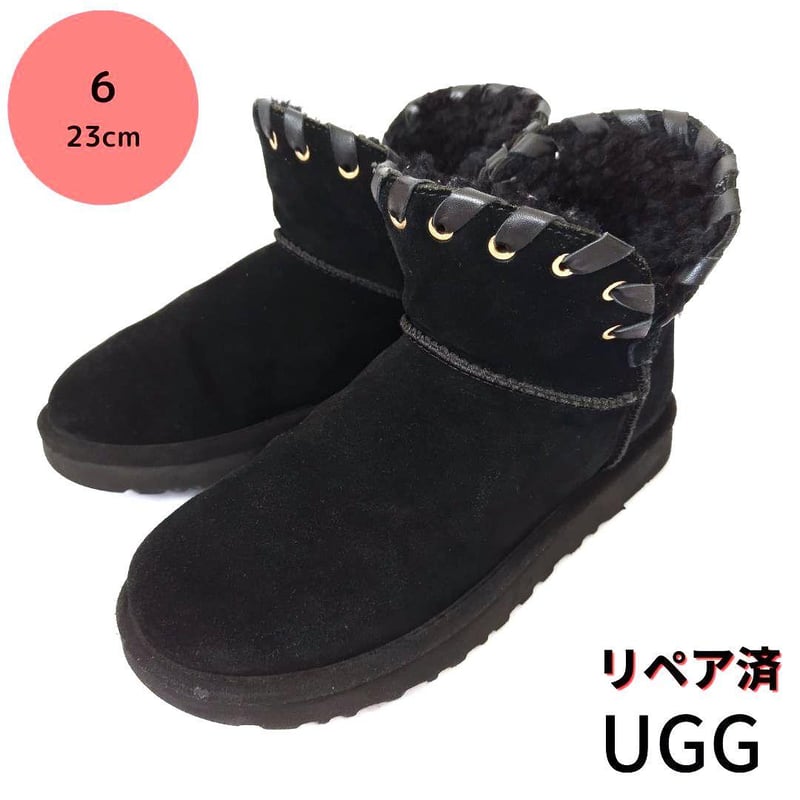 美品❤UGG【アグ】ムートンブーツ 内ボア ショートブーツ 黒