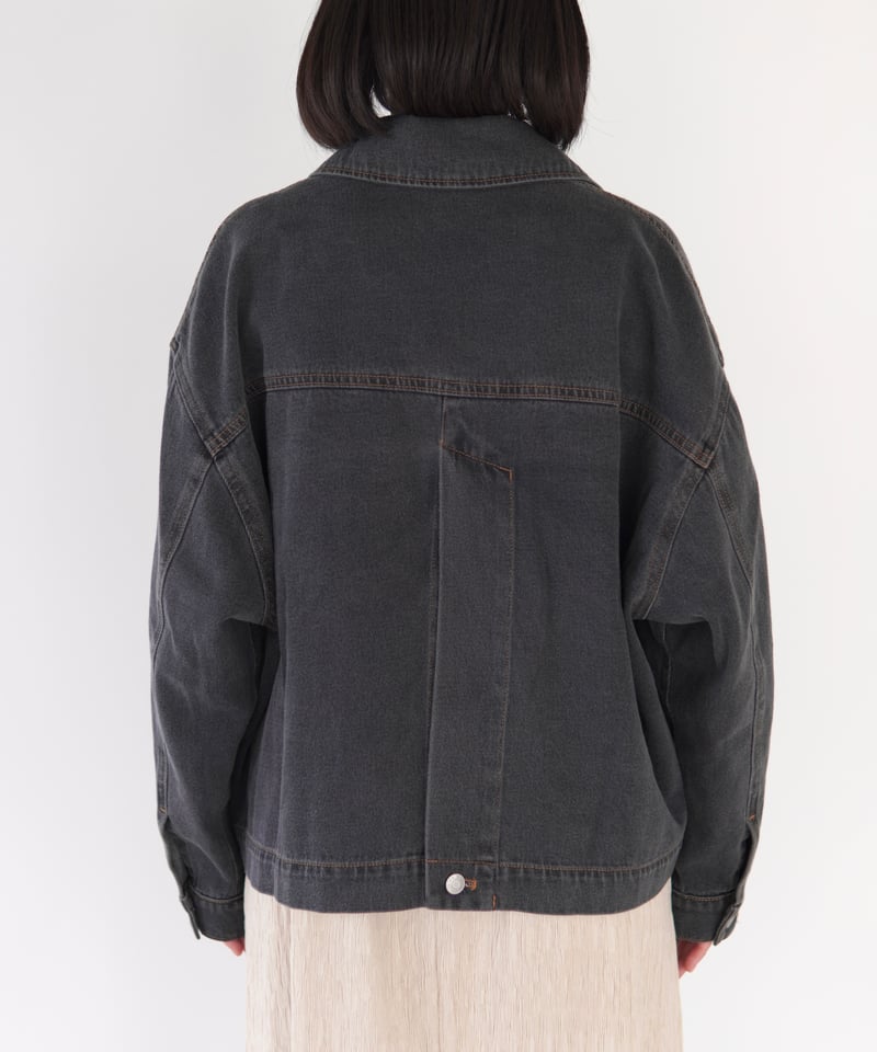 tailored denim jacket｜ブラック | MI AND MOU
