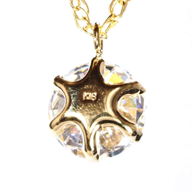 18K 一粒 ダイヤモンド ネックレス 大粒 0.8ct 18金 イエロー ゴールド