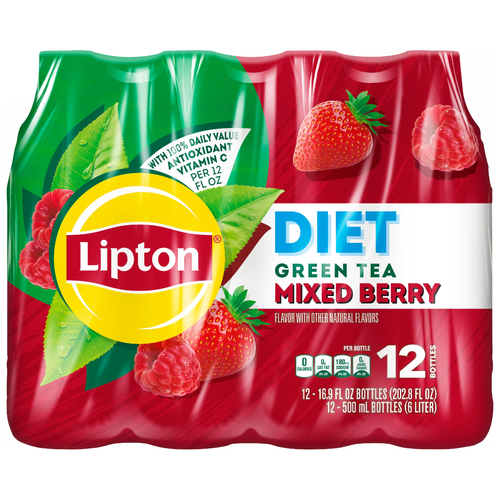 Lipton Diet Green Tea Mixed Berry - 202.8 Fluid Ounce - Brookshire's