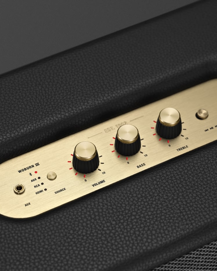 Woburn III Black - Bluetoothホームオーディオスピーカー | Marshall.com