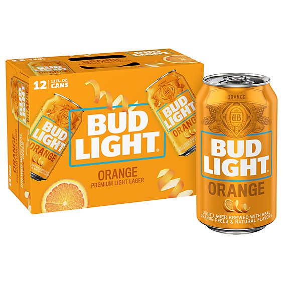 Bud Light Orange Beer Cans - 12-12 Fl. Oz. - tomthumb