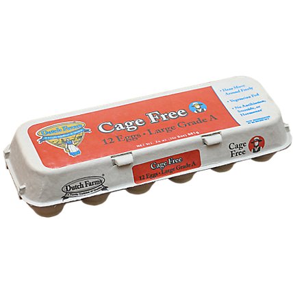 Dutch Farms Amish Cage Free A Brown Large Eggs - 12 Count - jewelosco