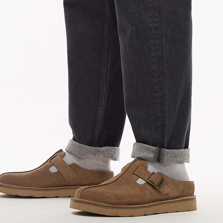 Clarks Solsbury mule in cola brown suede | ASOS