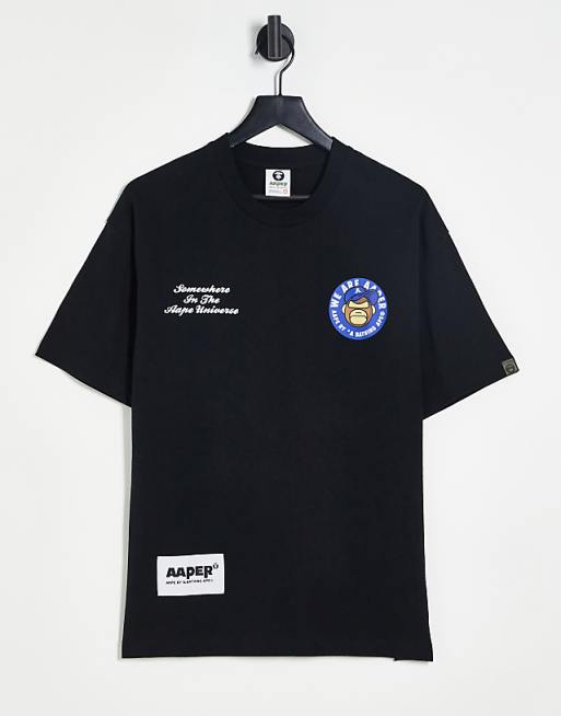 Aape By A Bathing Ape aldo t-shirt in black | ASOS