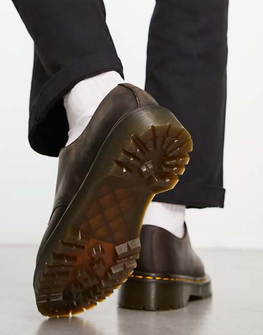 Dr Martens 1461 bex 3 eye shoes in dark brown | ASOS