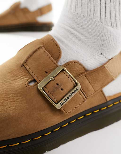 Dr Martens unisex Jorge II mules in tan suede | ASOS