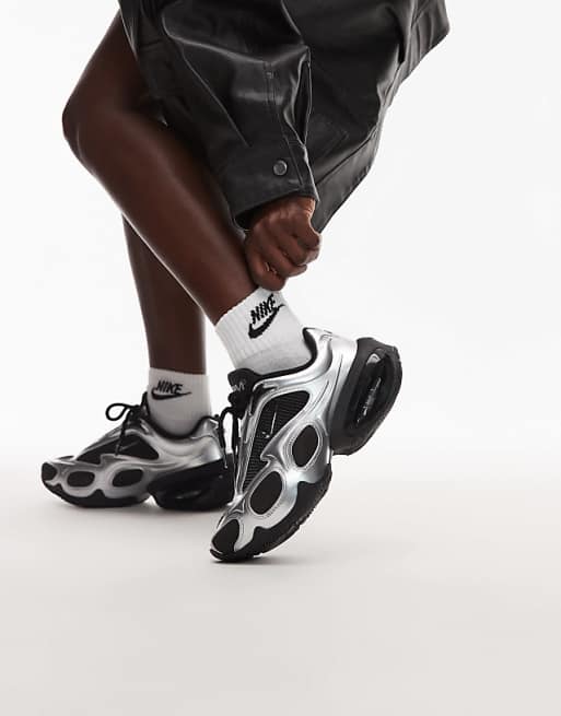 Nike Air Max Muse sneakers in black and silver | ASOS
