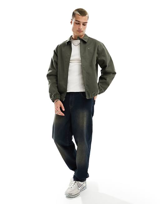 Nike Life woven harrington jacket in khaki | ASOS