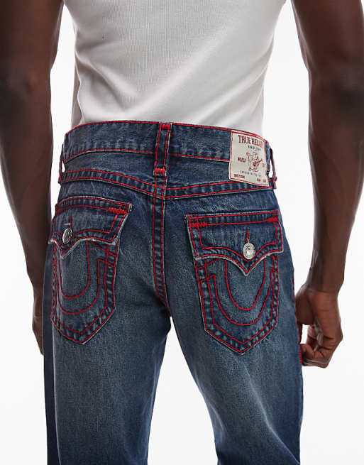 True Religion - Billy Super T - Jeans blu lavaggio medio con
