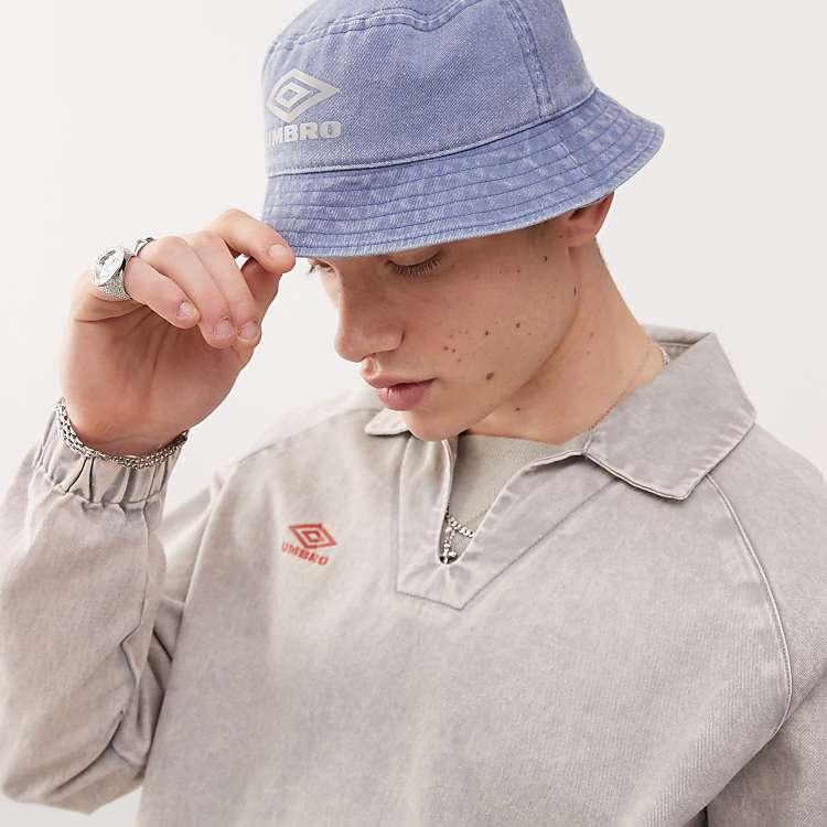 Umbro drill bucket hat in blue | ASOS