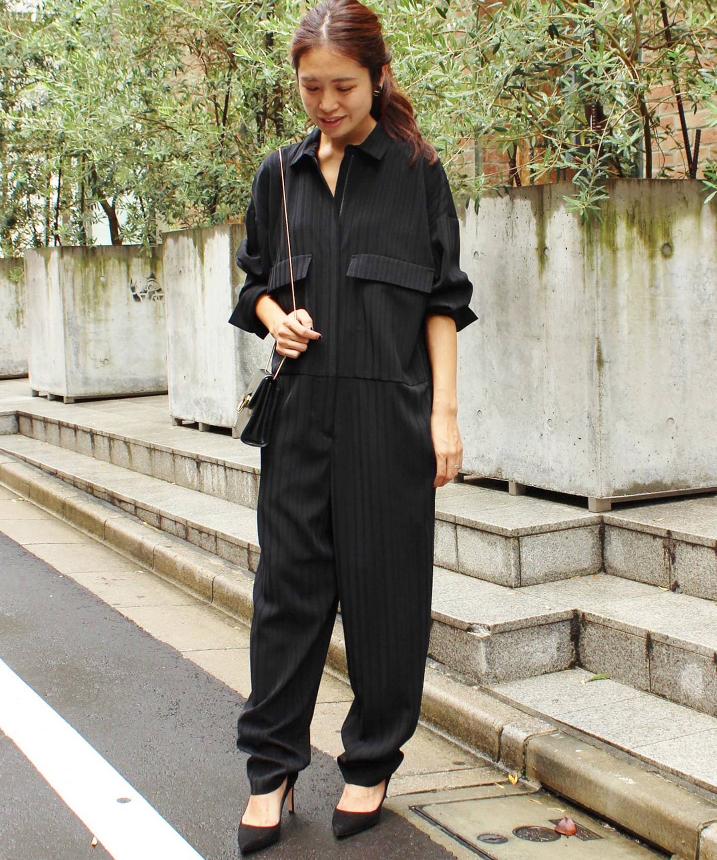 IENA＞ストライプオールインワン◇[品番：BYCW0003322]｜B.C STOCK