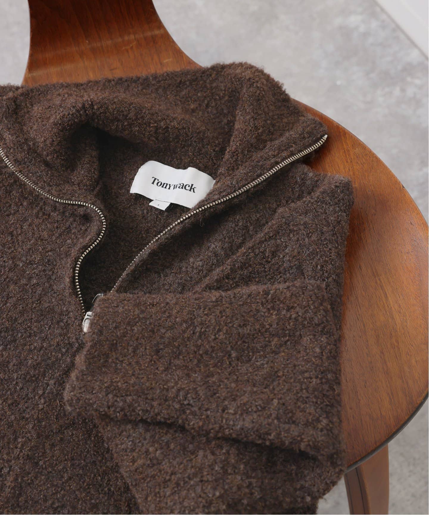 TONY WACK/トニー ワック】WOOL BLEND BOUCKE ZIP BD24KN12（ニット