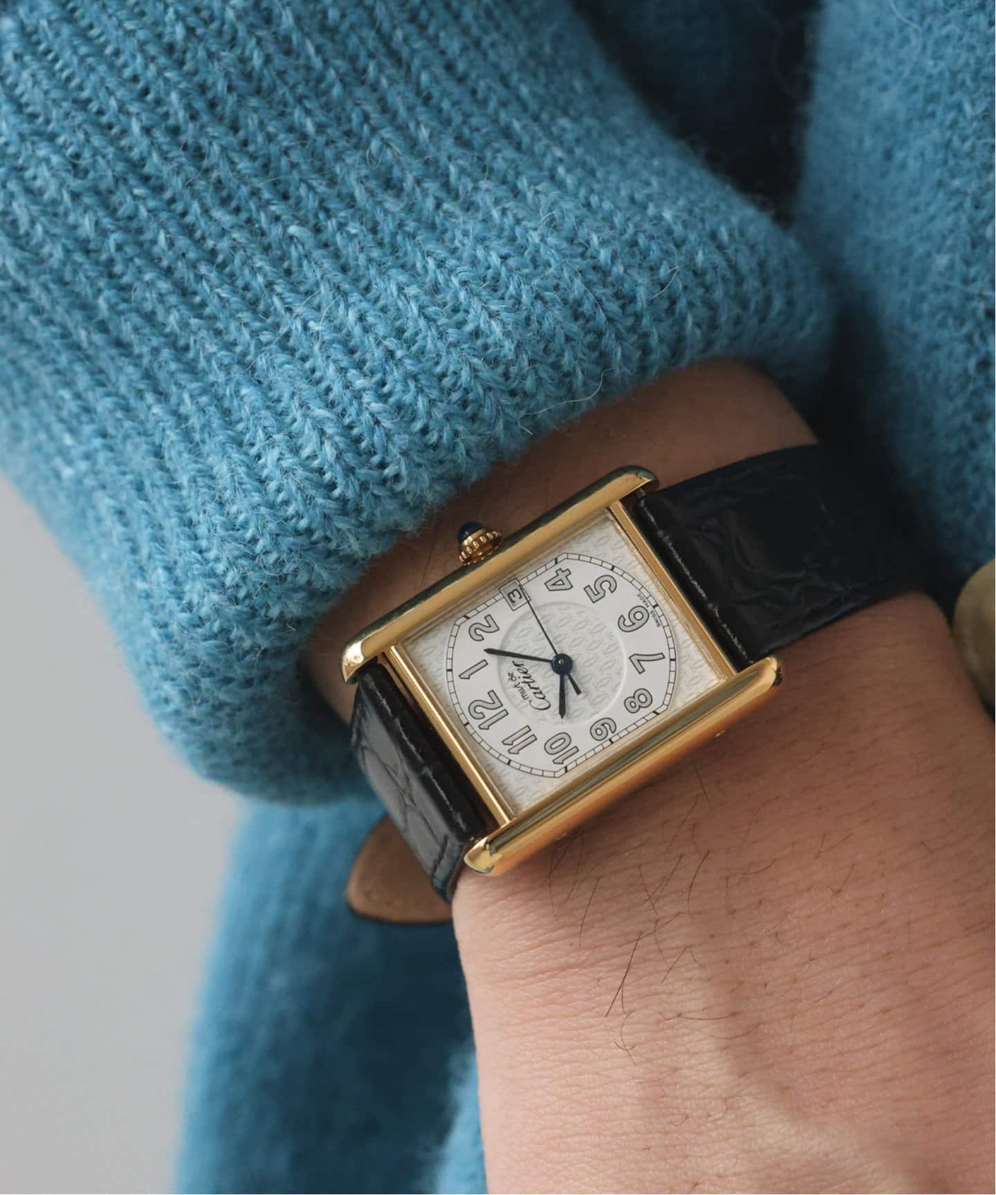 Cartier / カルティエ】must de Cartier Tank XL Date arabic / Gold