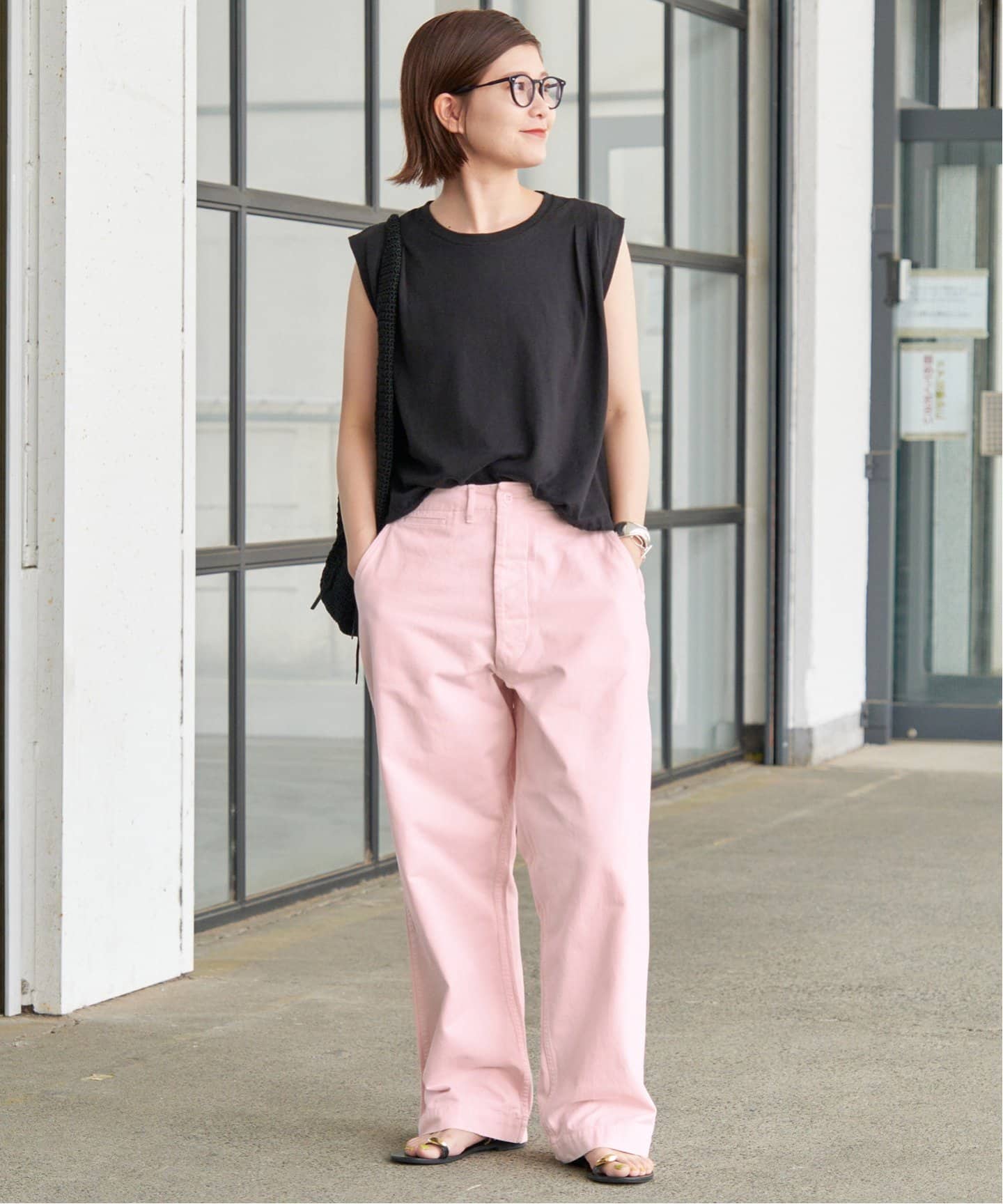 Spick and Span Higuchi×S チノワイドパンツ38 ピンク