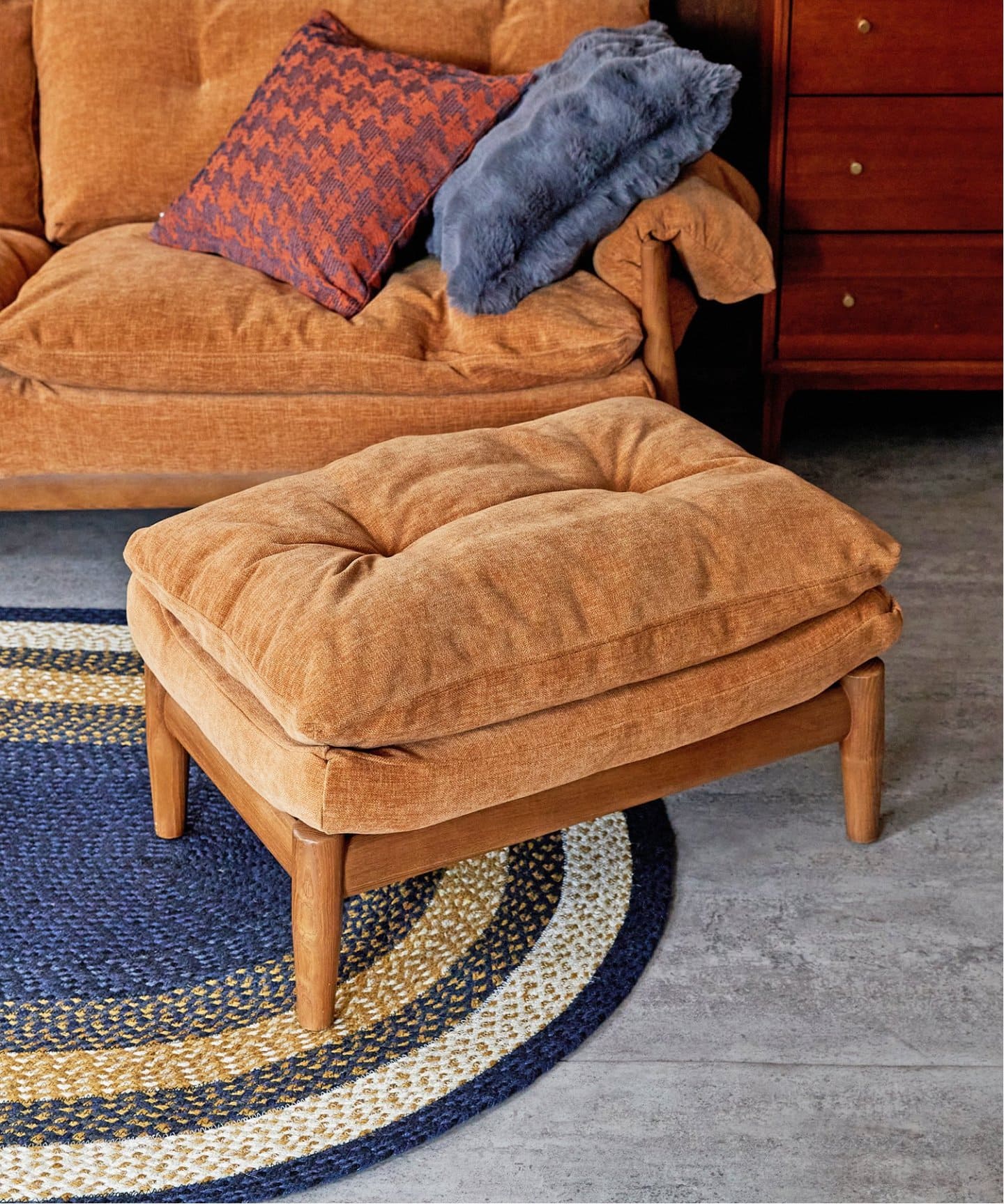 MADEIRA OTTOMAN (NTR/MT) マデイラ オットマン マスタード（ソファ