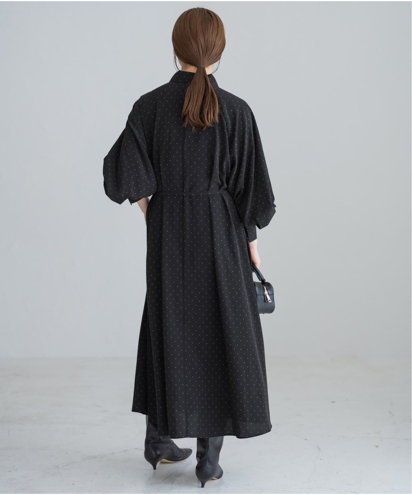 WEB限定/追加2》ドットサッシュワンピース（ワンピース）｜IENA