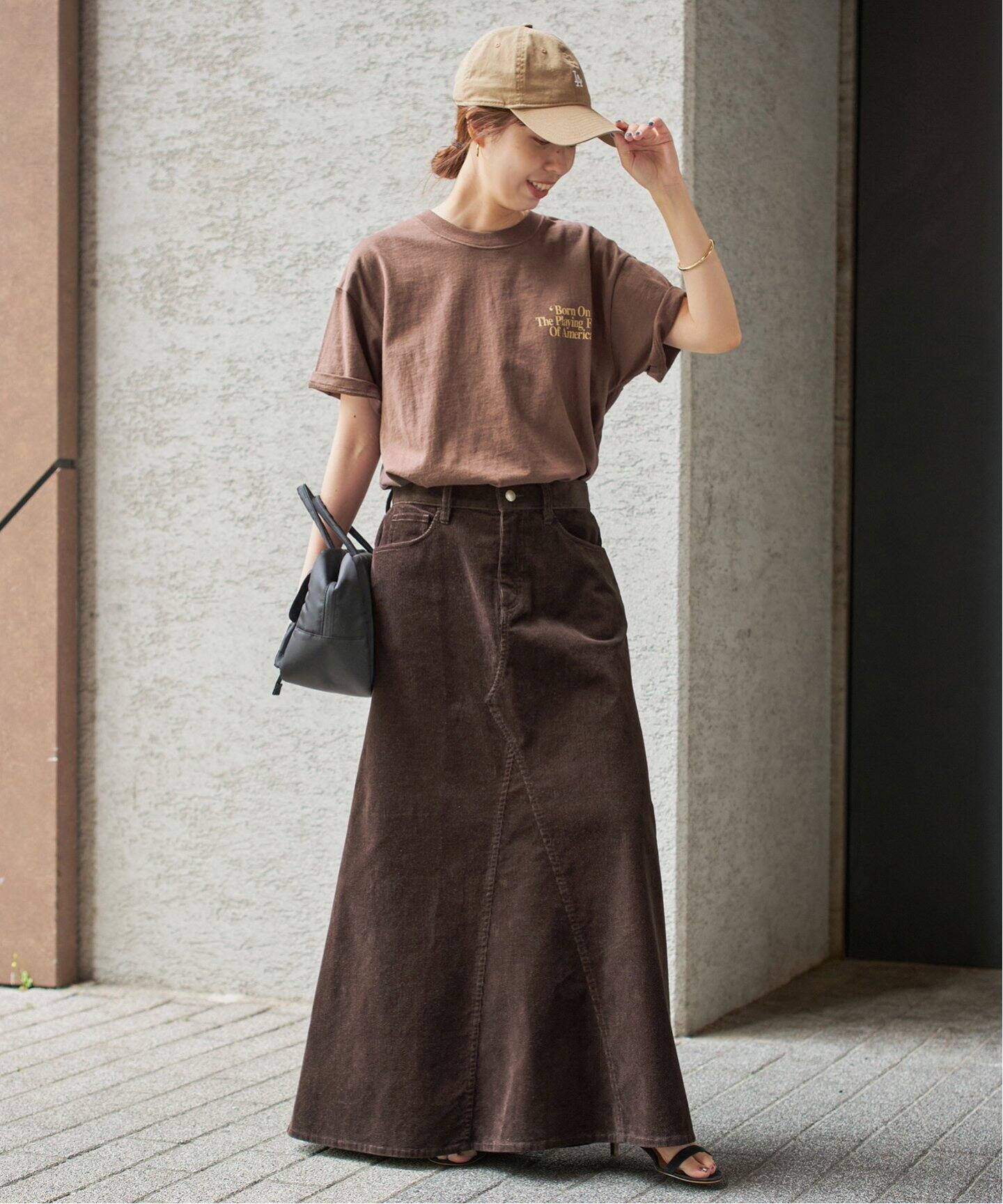 ストレッチコーデュロイスカート（ロング・マキシ丈スカート）｜Spick