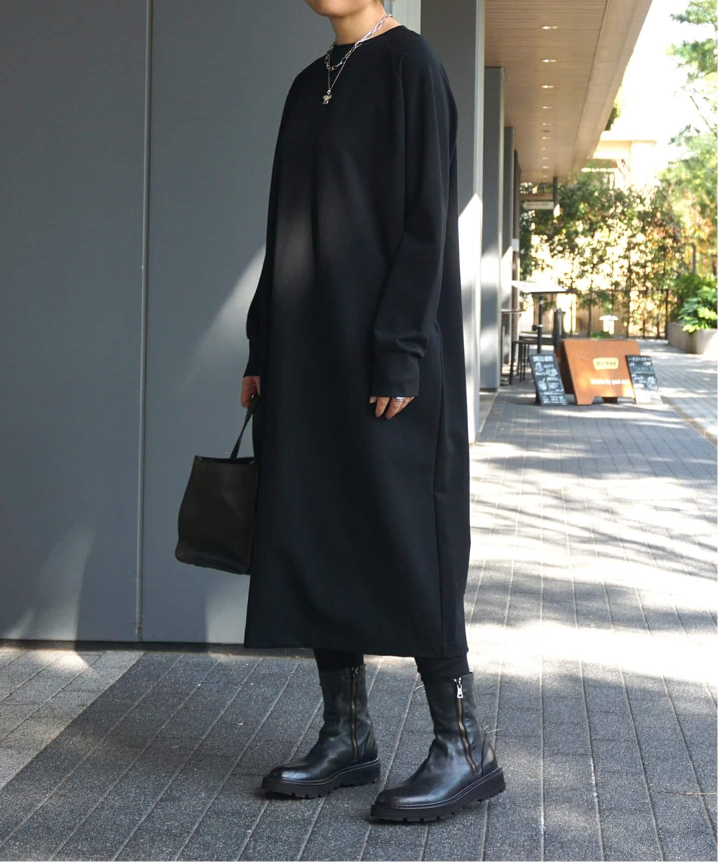 追加》ポンチ クルーネックワンピース（ワンピース）｜journal