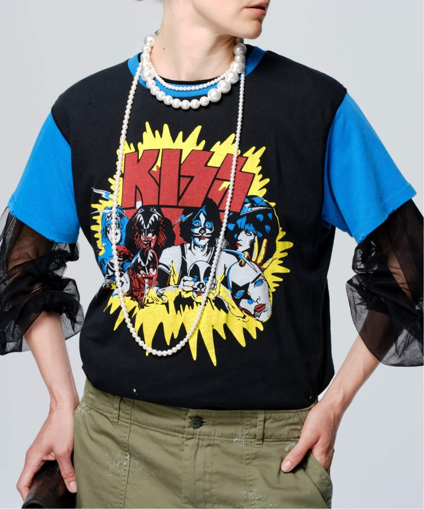 MADE WORN/メイド ウォン】 KISS Tee（Tシャツ／カットソー）｜L