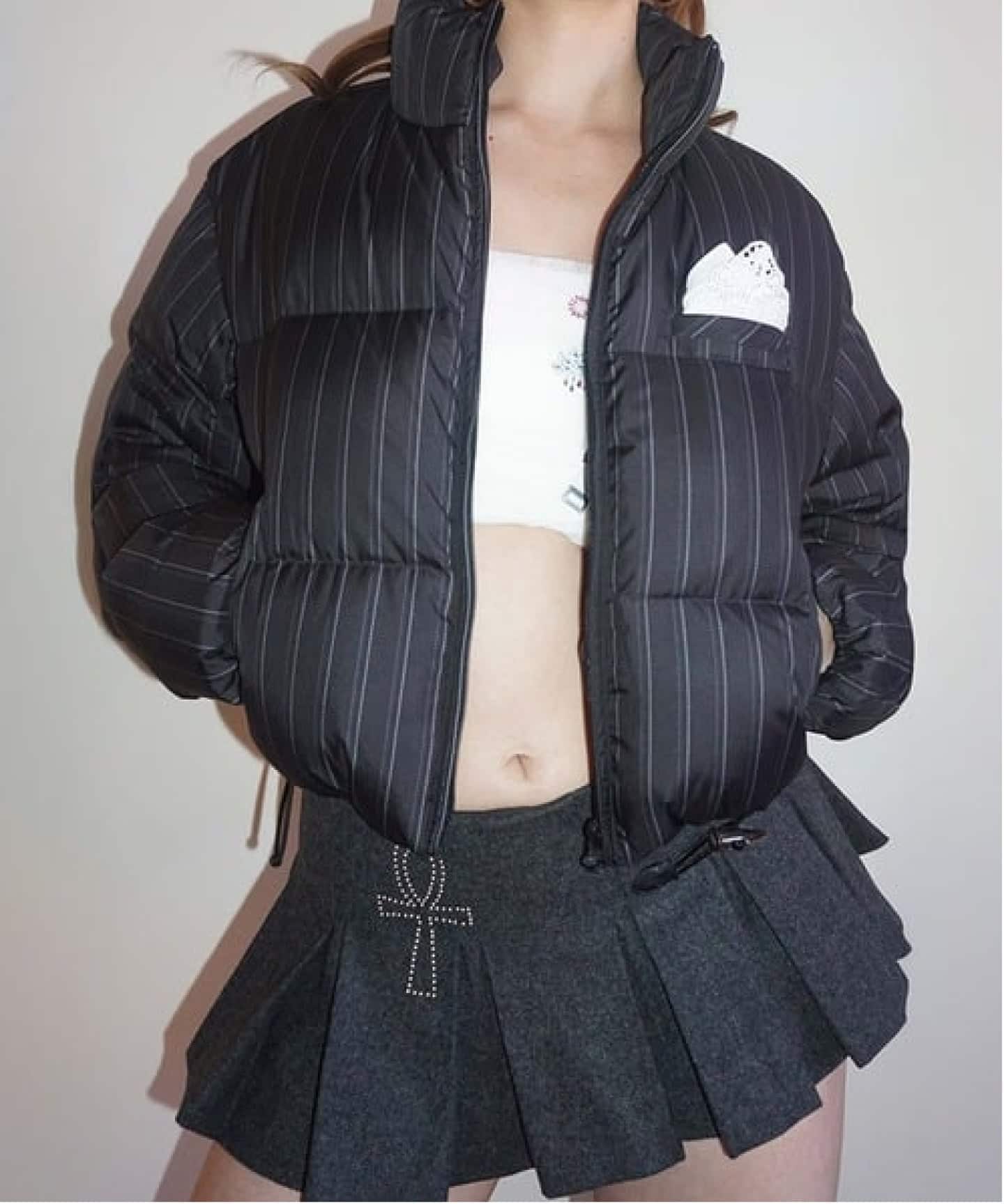 SCULPTOR/スカルプター】 So Demure Cropped Puffer Down SC25A108