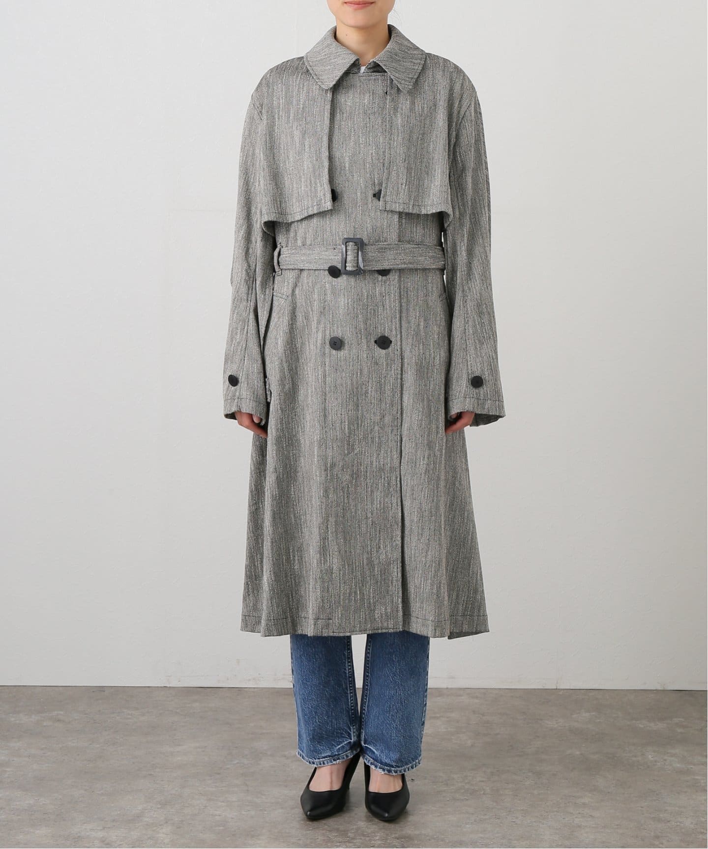 FUMIE TANAKA(フミエタナカ)】cape trench CO：コート（トレンチコート