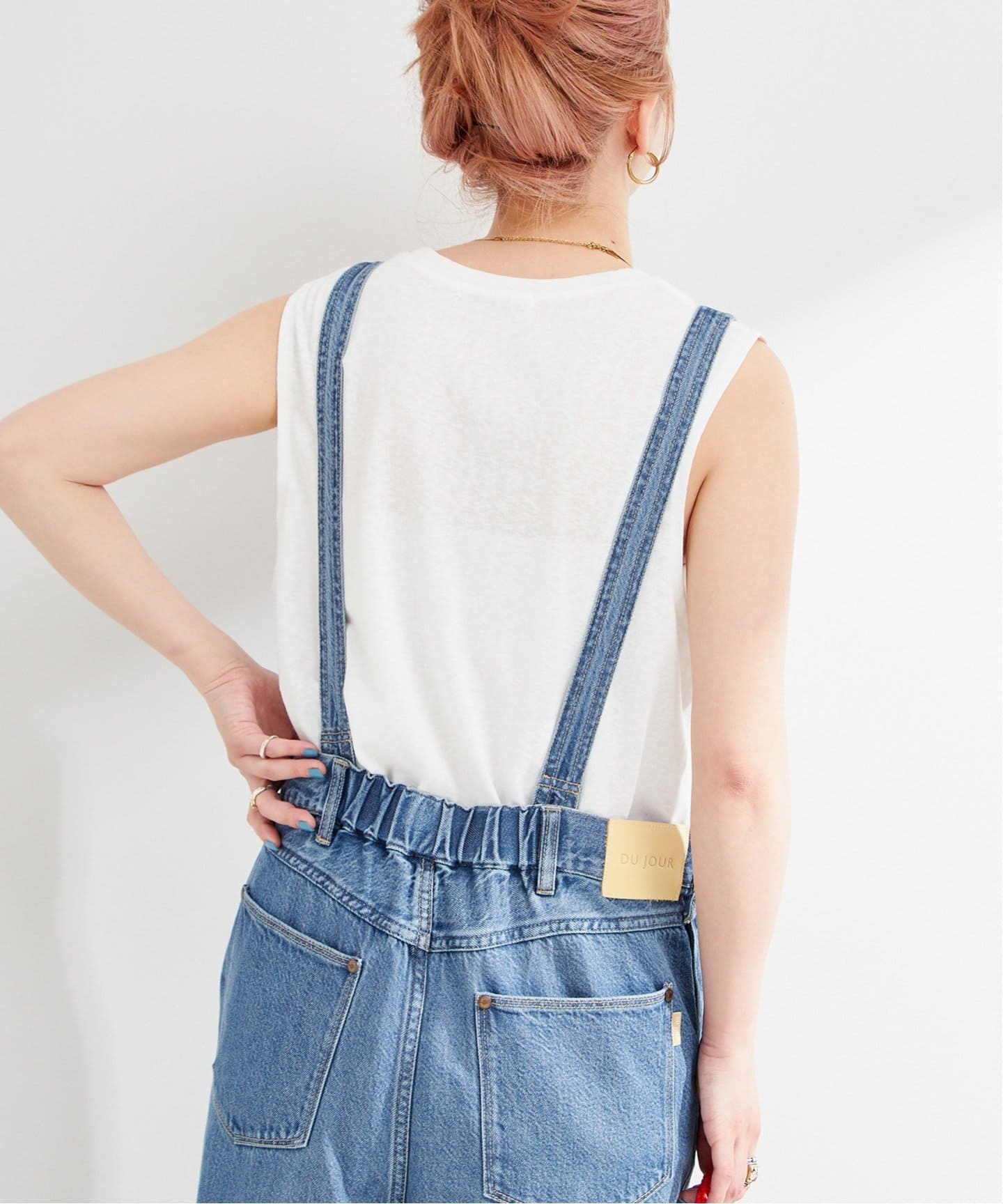 DU JOUR/デュ ジュール V NECK JEAN SALOPETTE（サロペット