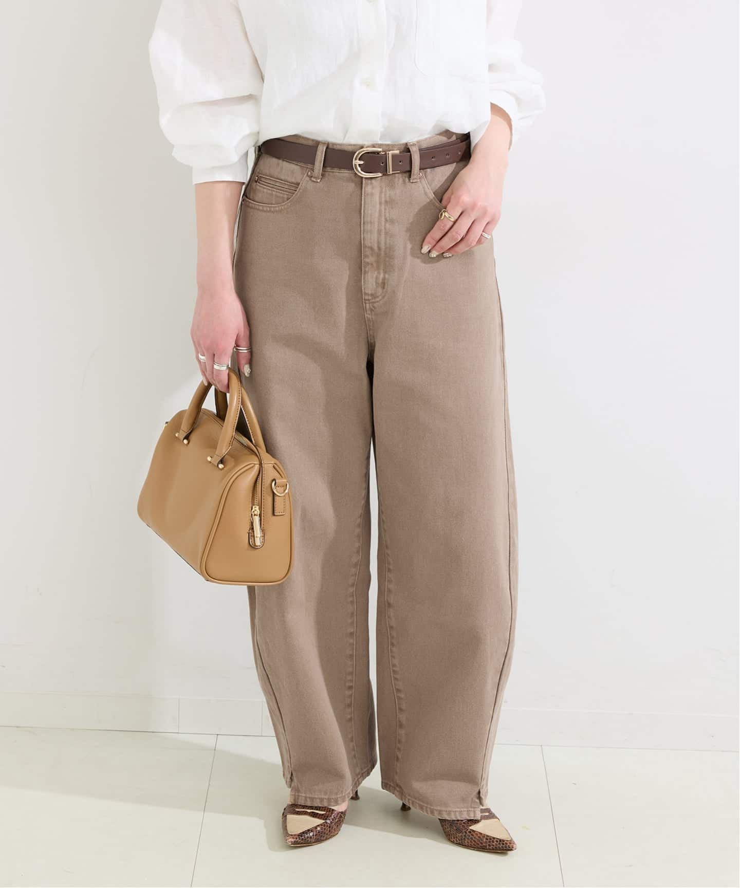 追加7》ウォッシャブル / DU JOUR / デュ ジュール BARREL BAGGY JEAN