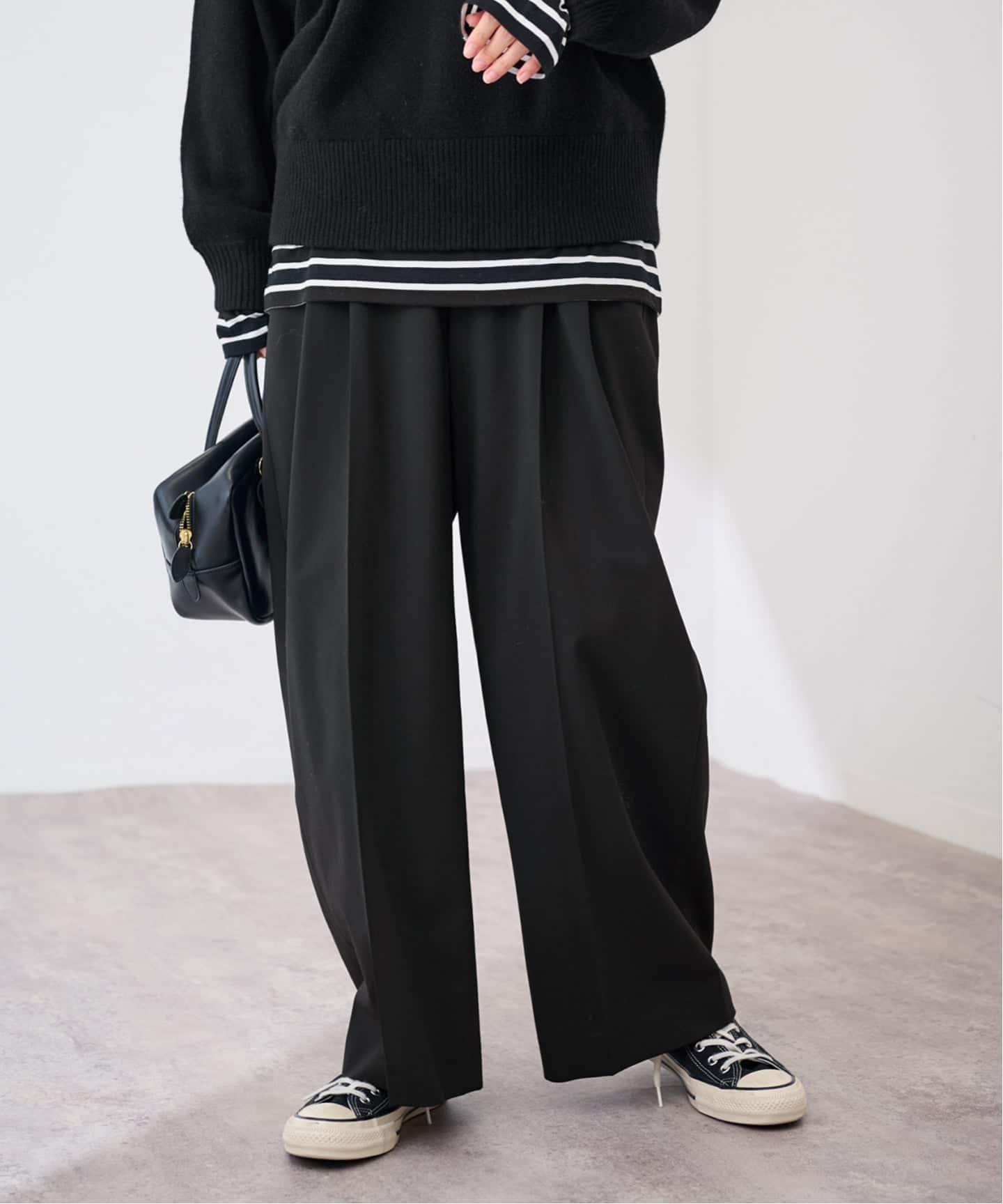 ≪追加≫ウォッシャブルTWタックワイドパンツ2（スラックス