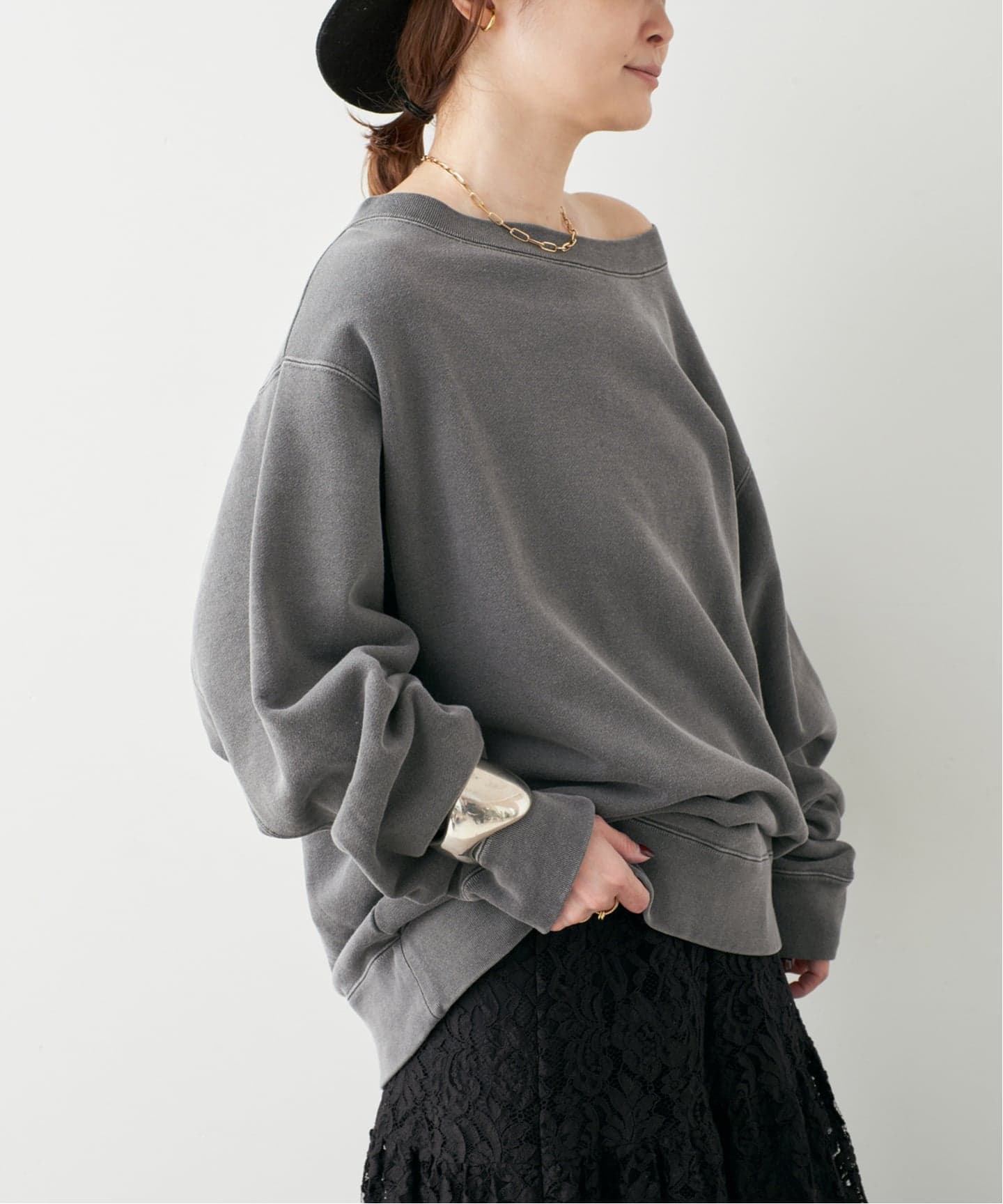 Vintage Off Shoulder プルオーバー（スウェット）｜Deuxieme Classe