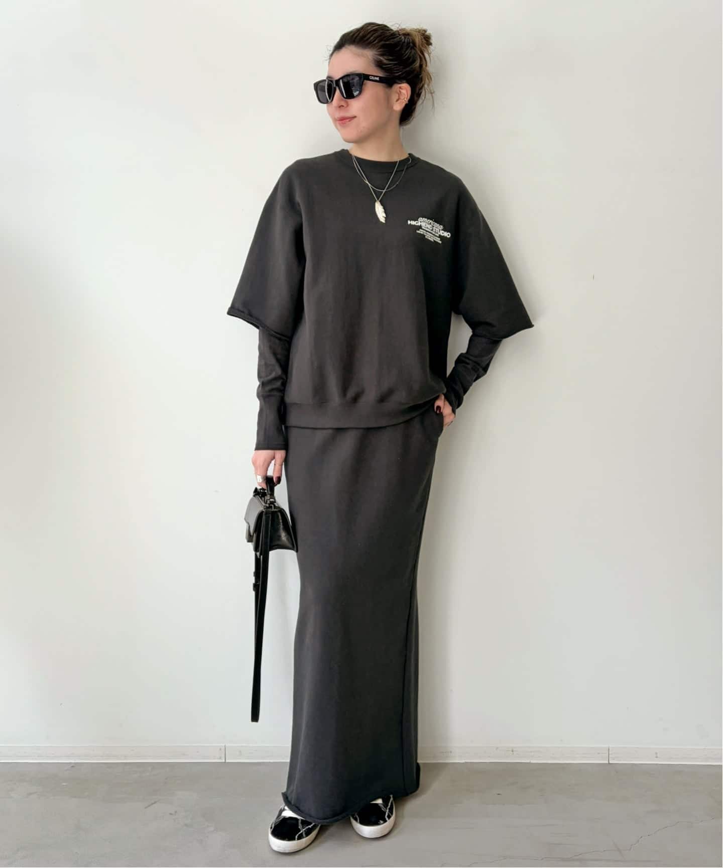 AMERICANA/アメリカーナ】 CREWNECK LONG SLEEVE TEE（Tシャツ