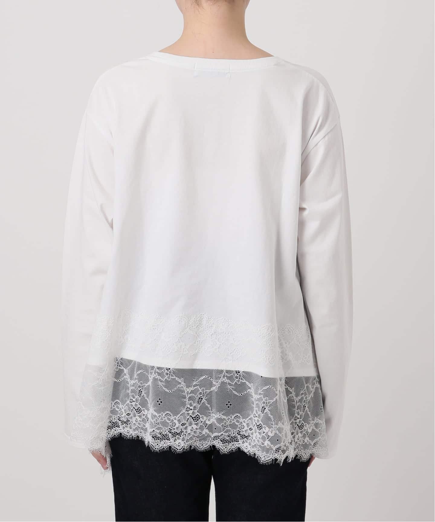 レースコンビカットソー2（Tシャツ／カットソー）｜SLOBE IENA