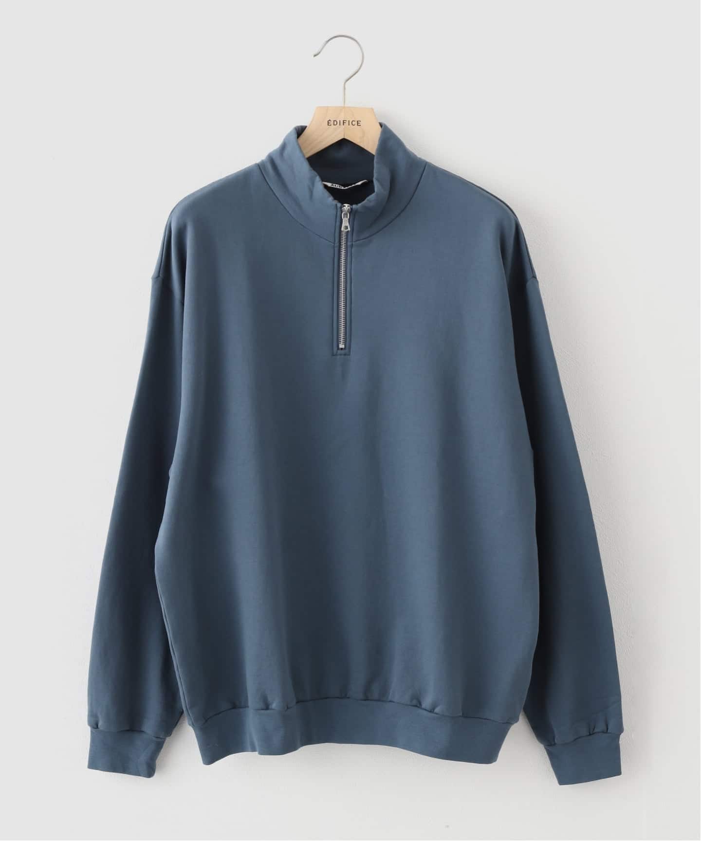 AURALEE (オーラリー) ELASTIC HIGH GAUGE SWEAT HALF ZIP（Tシャツ