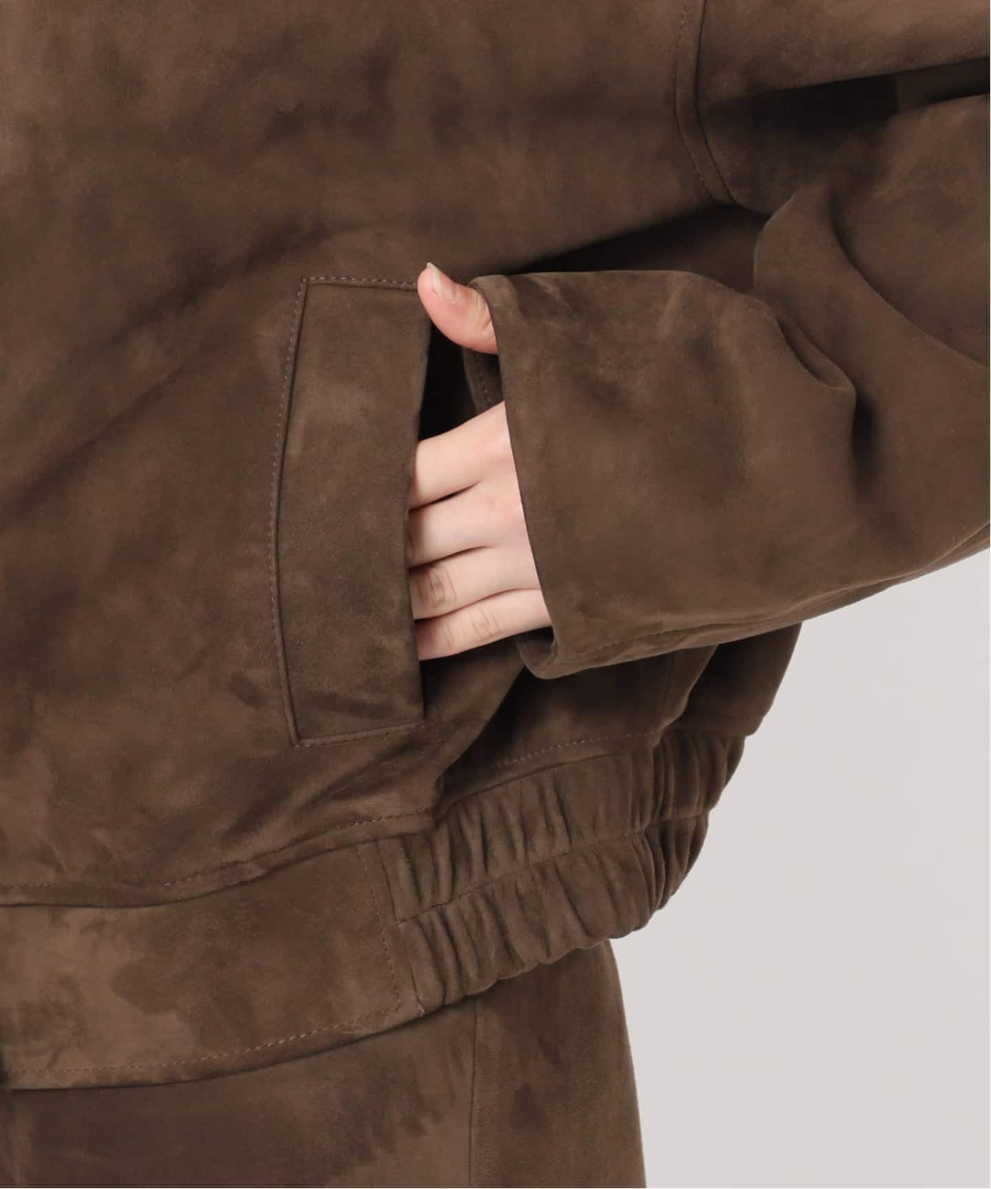 Suede Cropped ブルゾン（レザージャケット）｜Deuxieme Classe