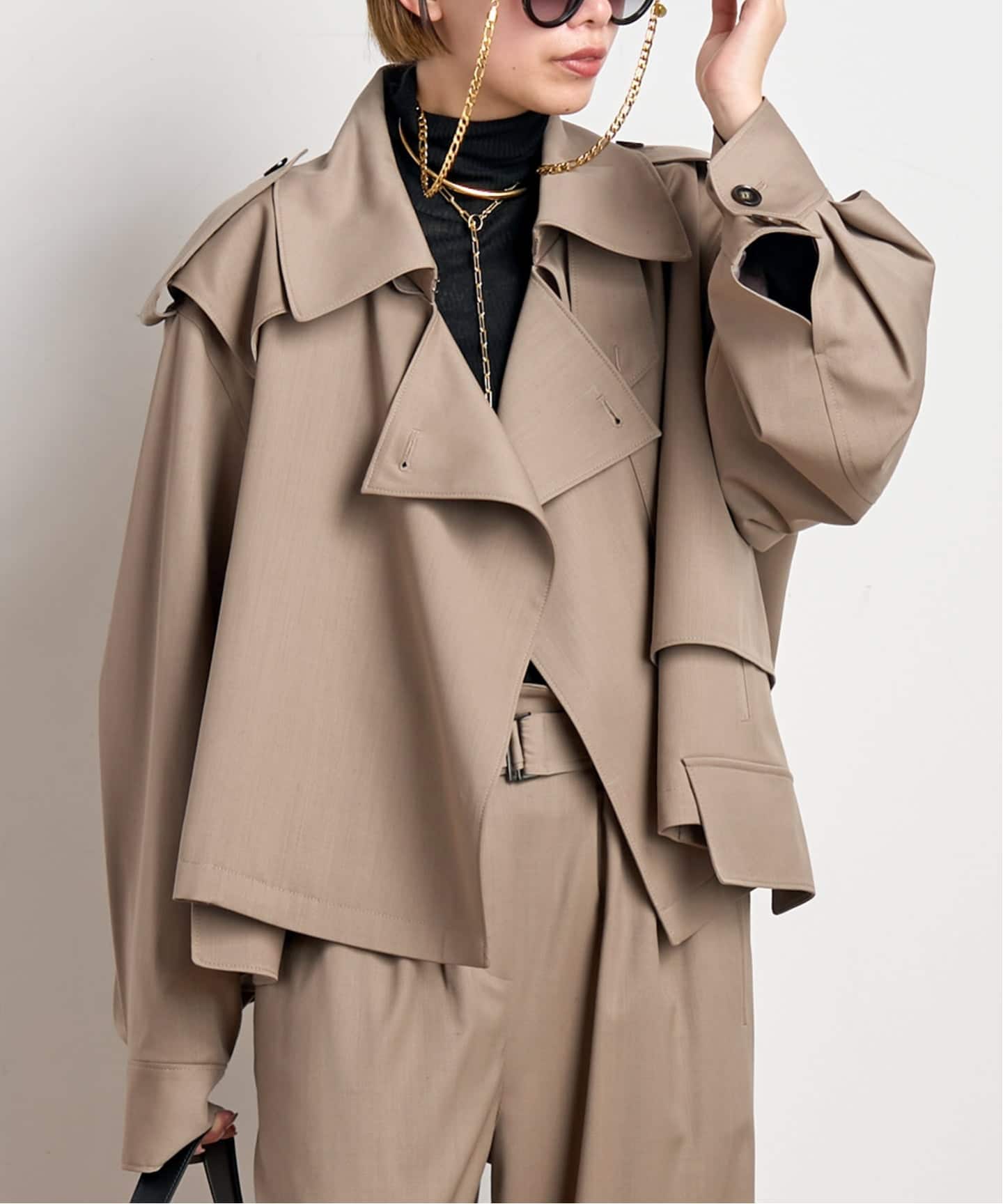 MINITZ/ミニッツ】別注SHORT TRENCH JACKET（トレンチコート）｜AP