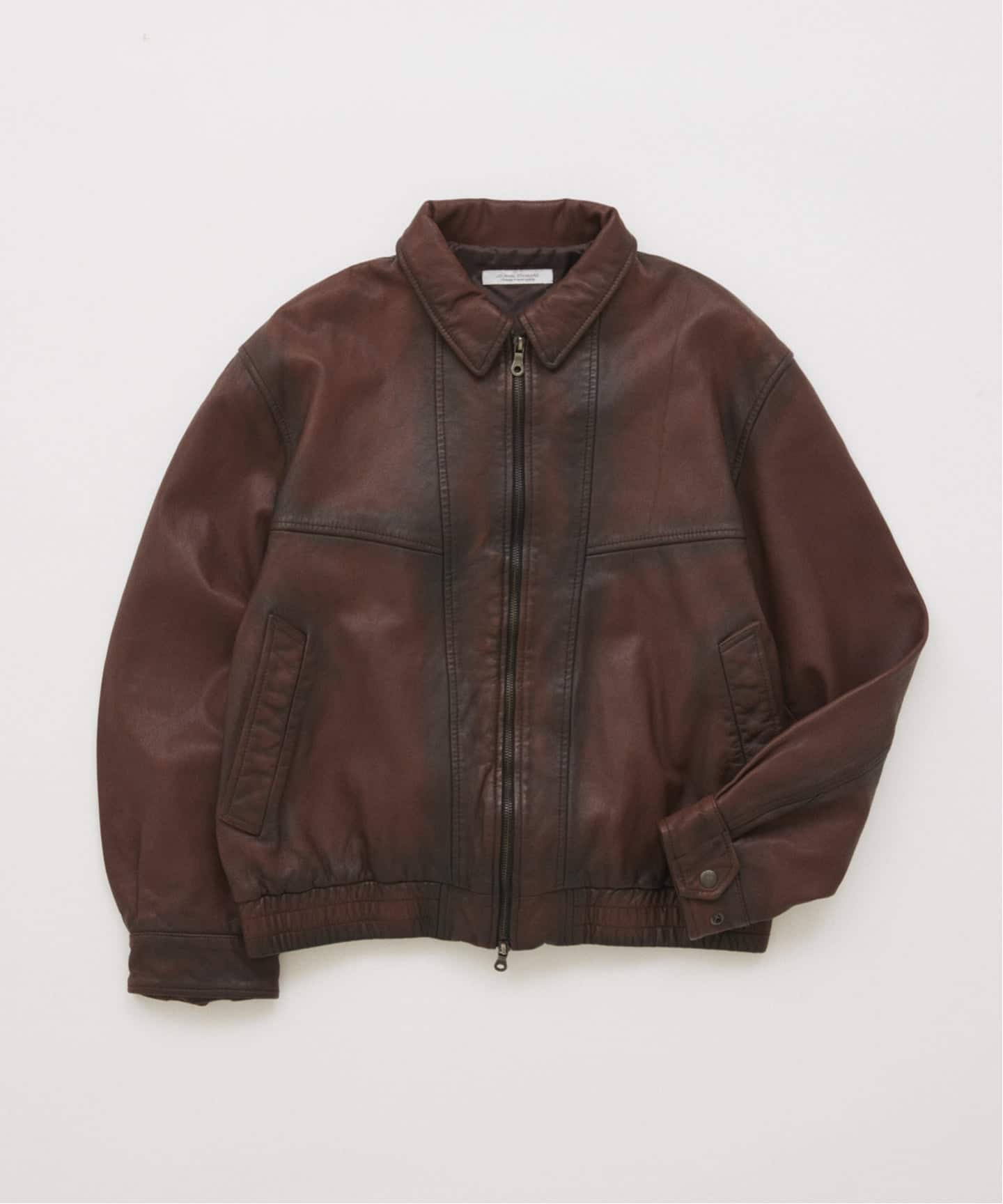 ゴート レザー エイジング ダッド ブルゾン（レザージャケット