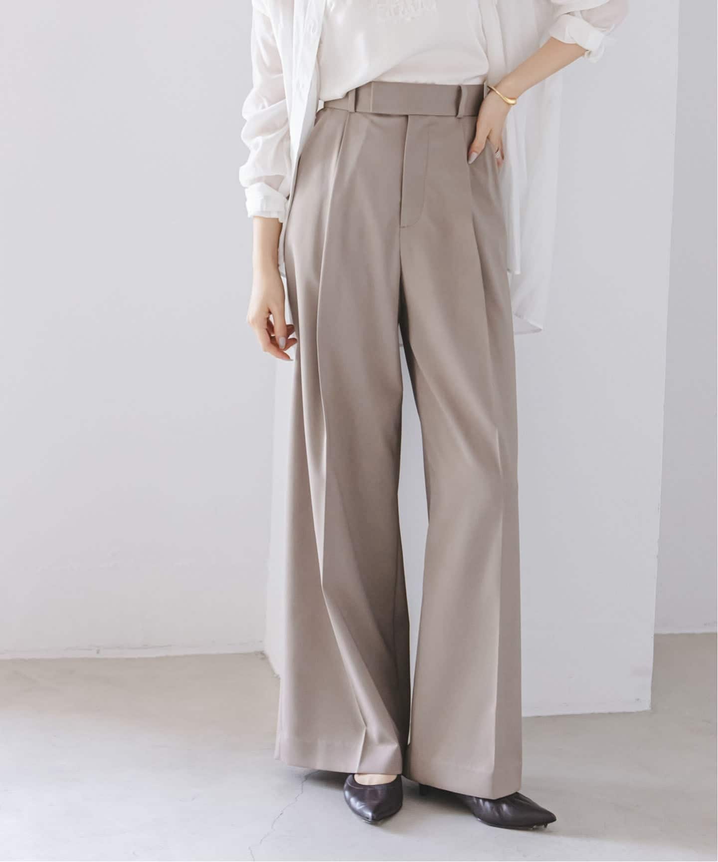 追加・WEB限定カラー》エステルツイルストレッチスラックスパンツ