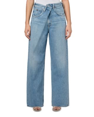 AGOLDE Vana Fold Wide Leg Jeans in Mantra | Bloomingdale's