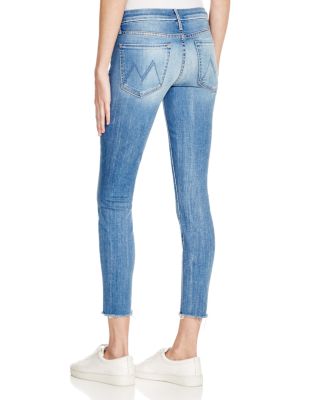 MOTHER The Looker Ankle Fray Jeans in Birds of Paradise