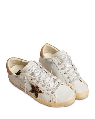 Golden Goose Women's Super Star Leopard Print Calf Hair Sneakers