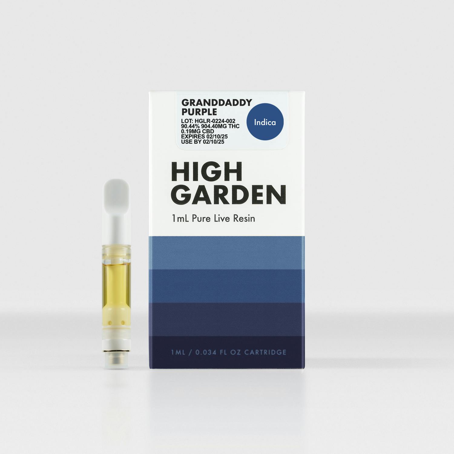 Buy High Garden Granddaddy Purple | Live Resin Cart Online