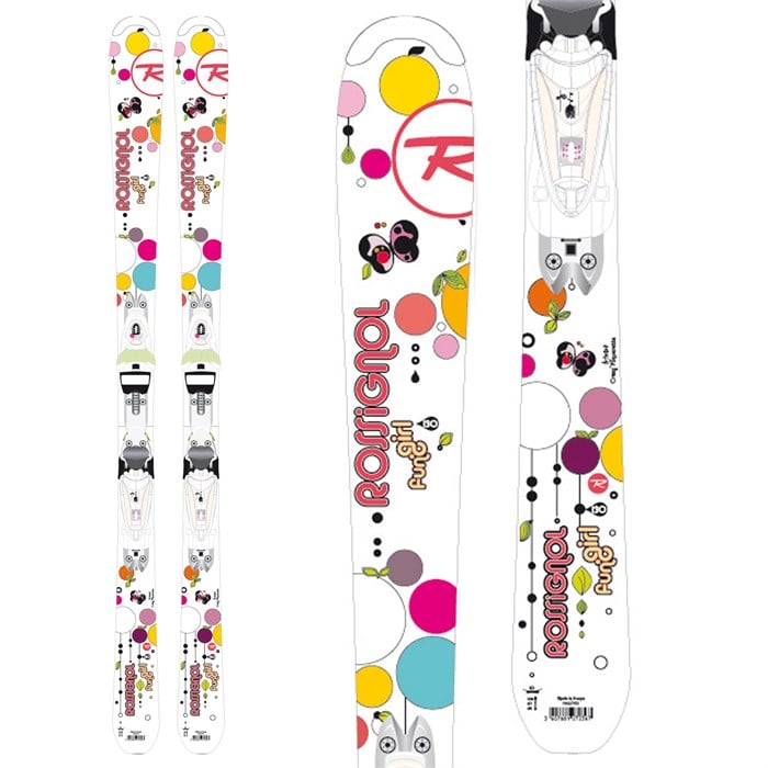 Rossignol Fun Girl Skis + Saphir 45 Binding - Youth - Girl's 2013