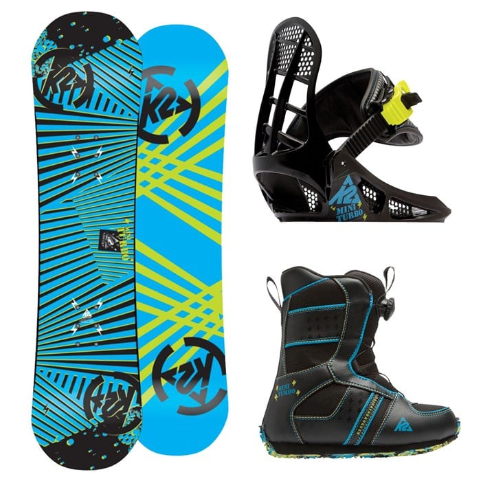 K2 Grom Pack Complete Jr. Snowboard Package Mini Turbo Rocker